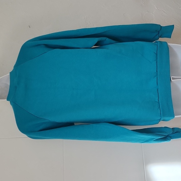 True Vintage Jerzees USA Teal Crew Neck Sweatshirt Blank S (34-36) - Picture 3 of 7